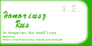 honoriusz rus business card